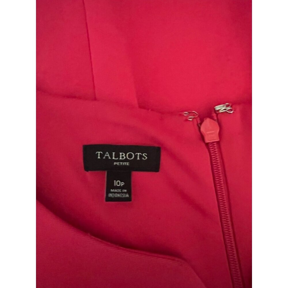 Talbots Sheath Dress 10 P 10P Ponte Pink Sleeveless Stretch Classic Career - Picture 14 of 14
